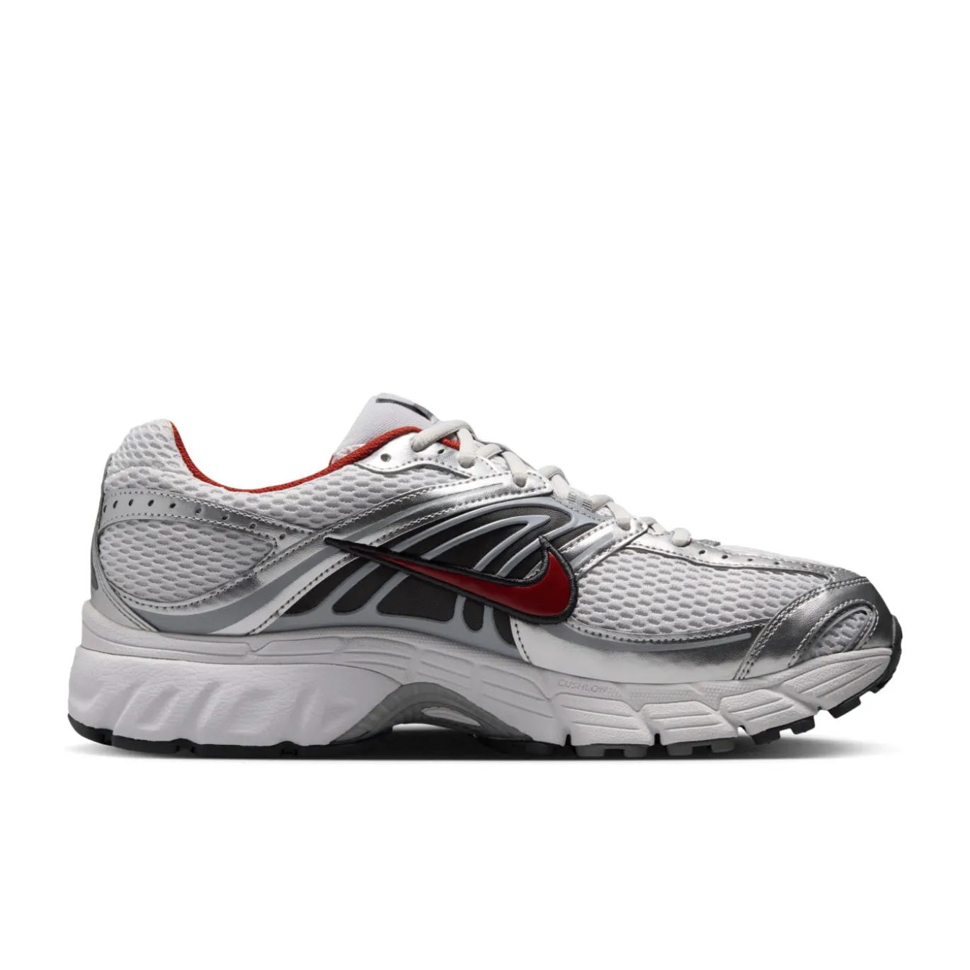 Nike Air Max Moto 2K Sneakers Lichtgrijs Rood Metallic Silver Zwart