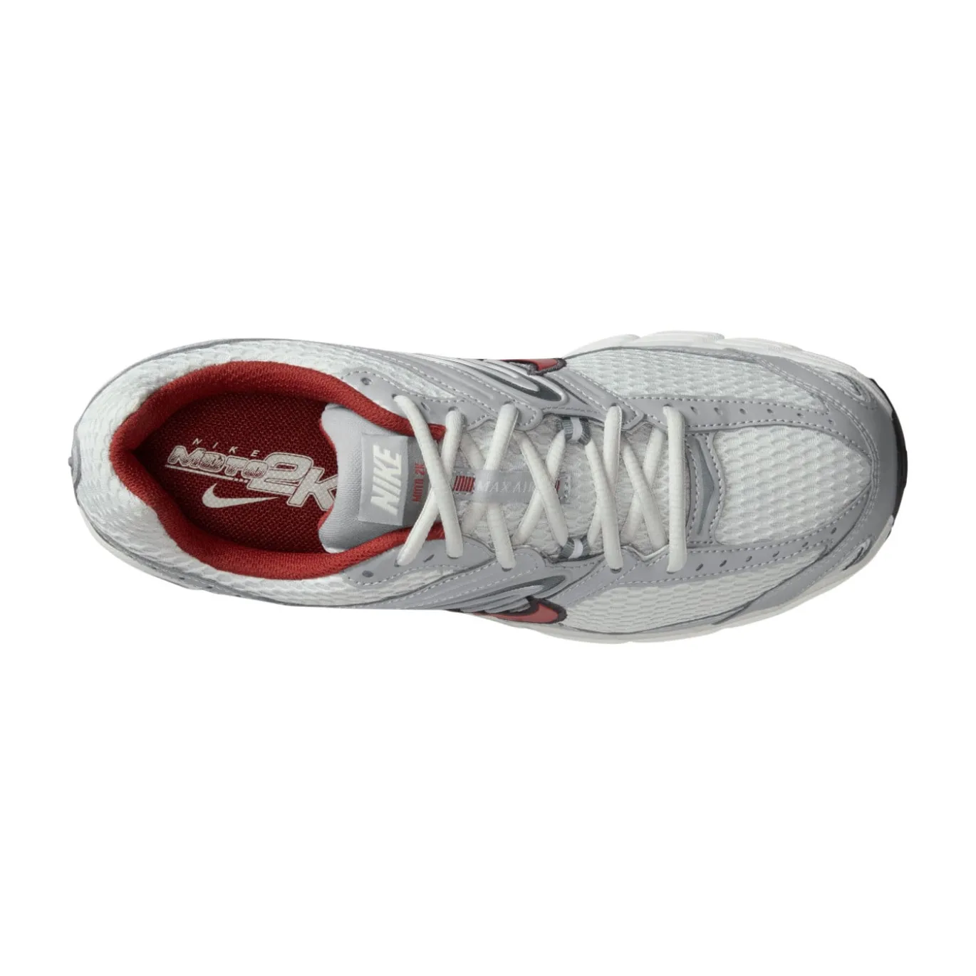 Nike Air Max Moto 2K Sneakers Lichtgrijs Rood Metallic Silver Zwart