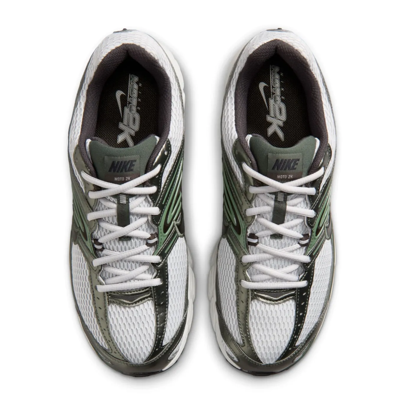 Nike Air Max Moto 2K Sneakers Wit Camogroen Zwart Metallic Silver