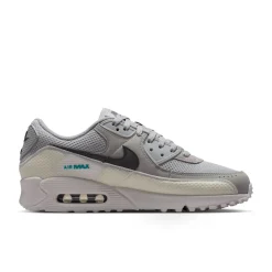 Nike Air Max 90 Premium Sneakers Grijs Zilvergrijs Zwart Turquoise