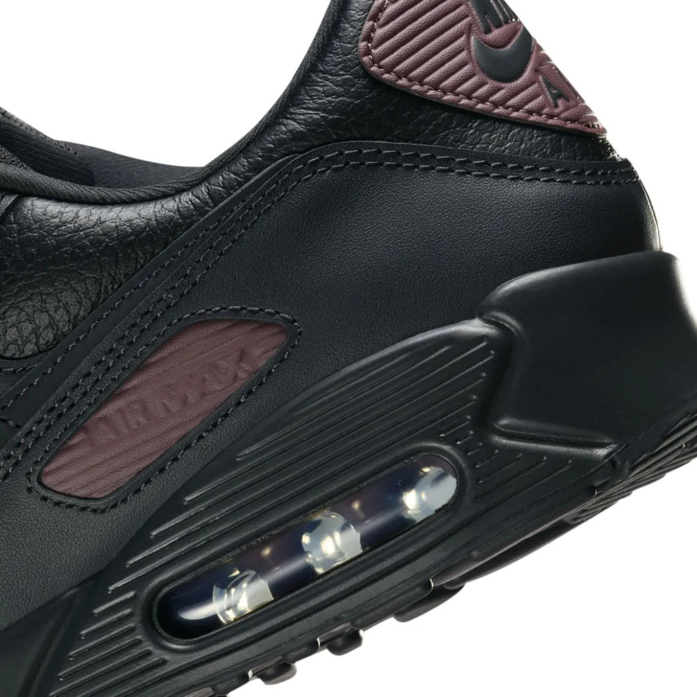 Nike Air Max 90 Premium Sneakers Zwart Lichtpaars