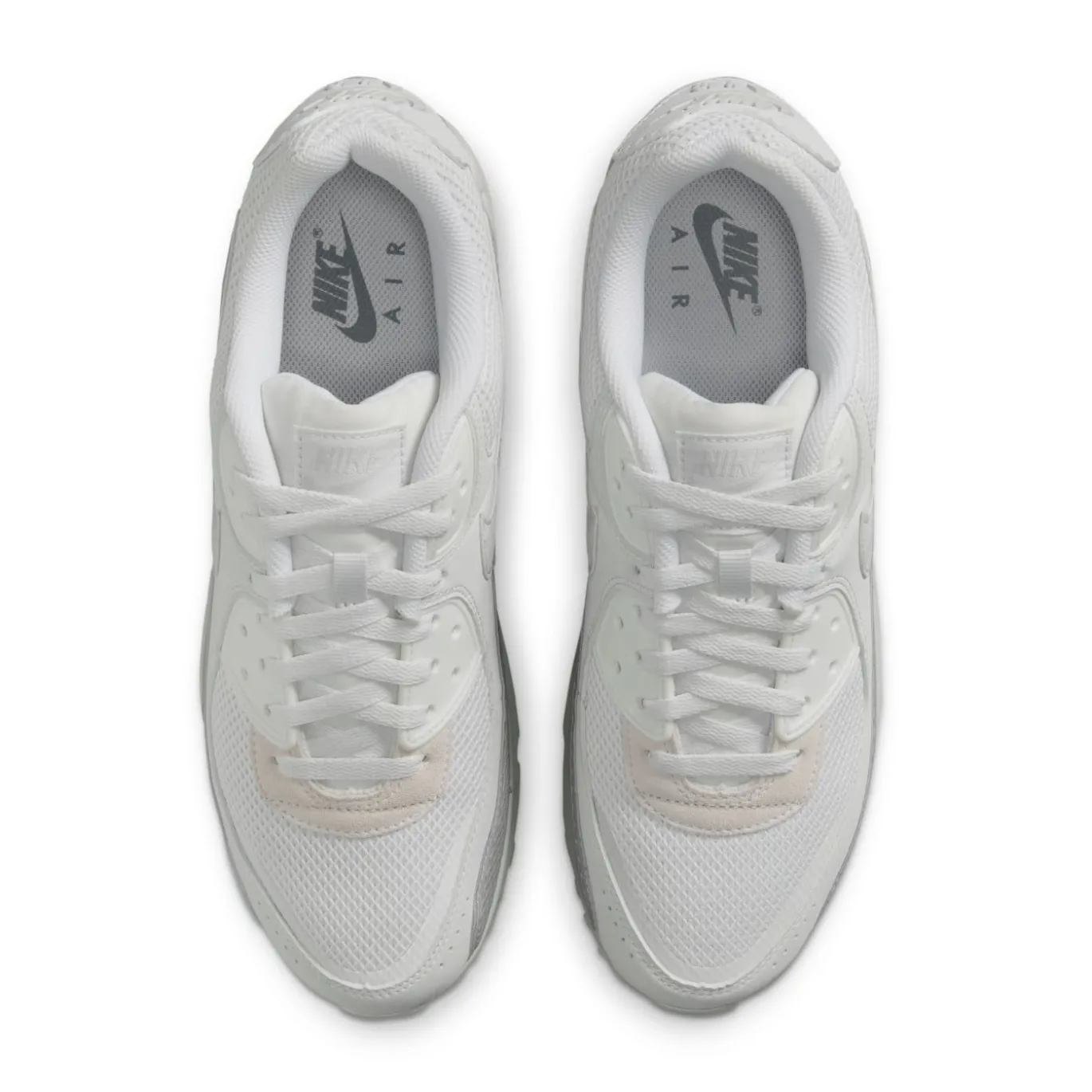 Nike Air Max 90 Premium Sneakers Zilvergrijs Wit Beige Grijs