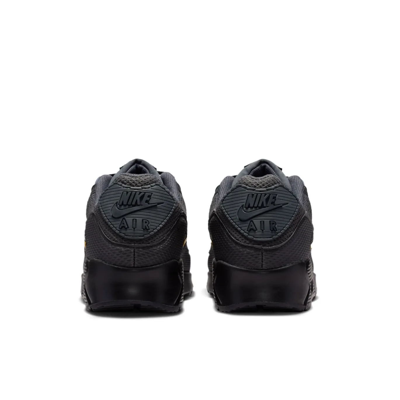 Nike Air Max 90 Premium Sneakers Zwart Antraciet Donkerblauw Geel
