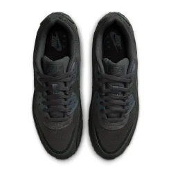 Nike Air Max 90 Premium Sneakers Zwart Antraciet Donkerblauw Geel