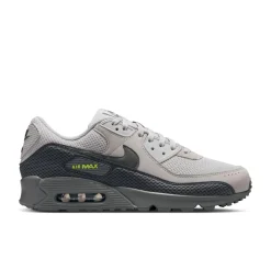 Nike Air Max 90 Premium Sneakers Beige Zwart Donkergrijs Neongroen