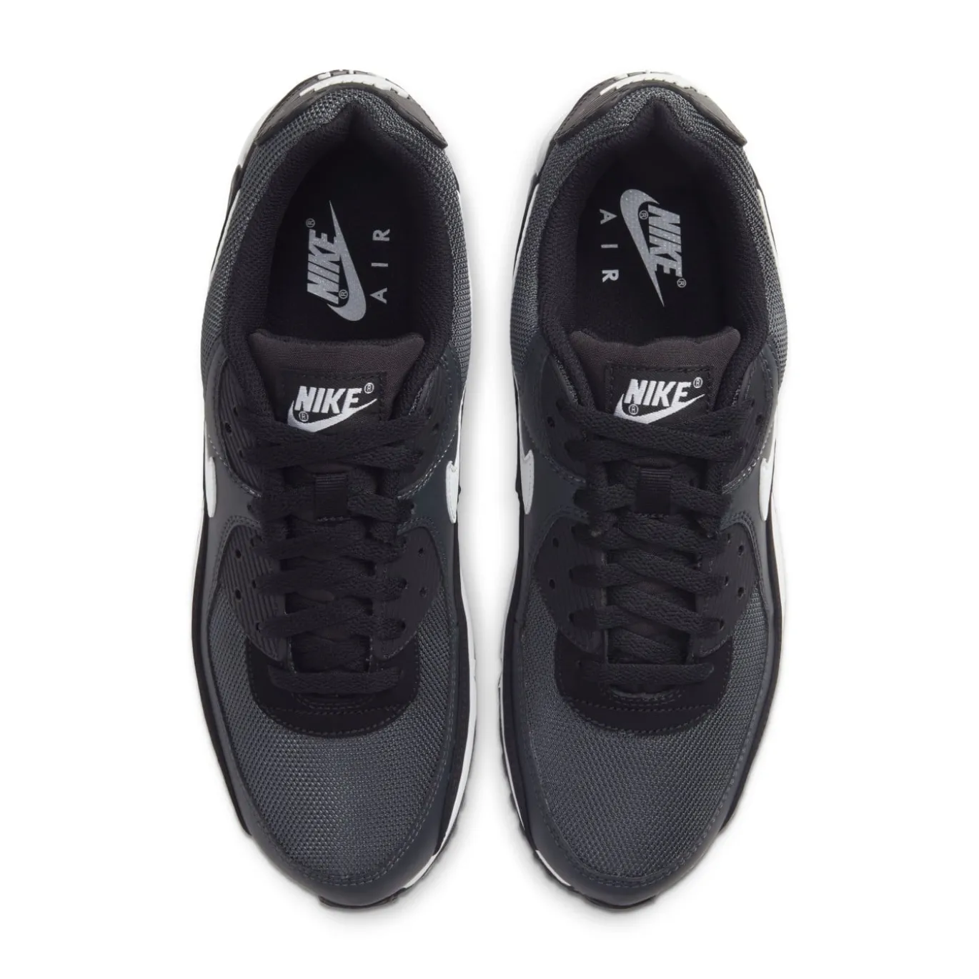 Nike Air Max 90 Sneakers Donkergrijs Wit Zwart
