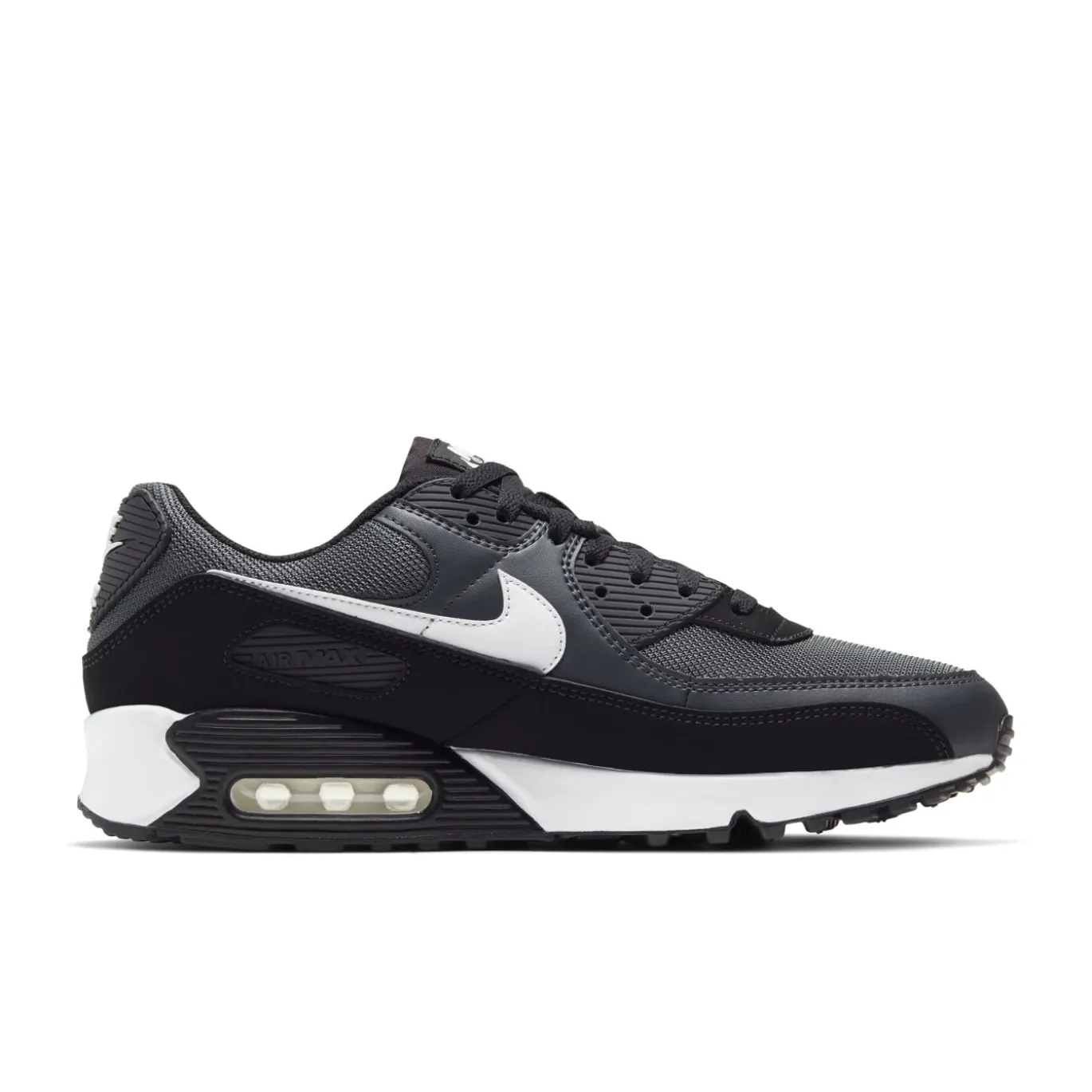 Nike Air Max 90 Sneakers Donkergrijs Wit Zwart