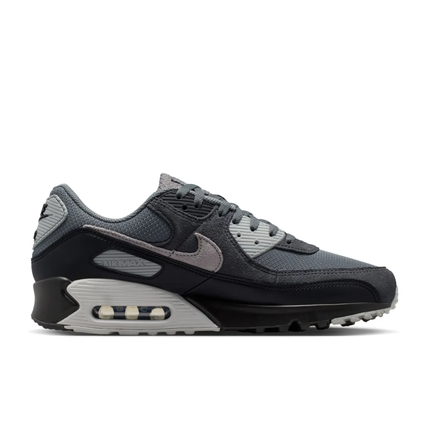 Nike Air Max 90 Sneakers Grijs Zwart Donkergrijs Lichtgrijs