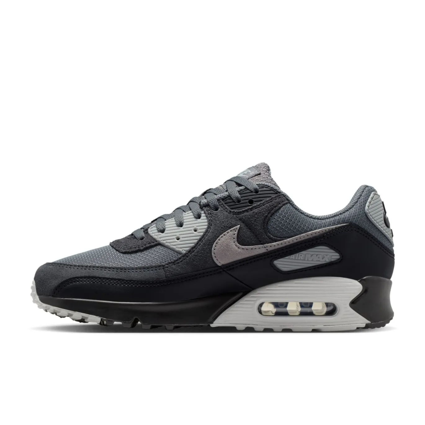 Nike Air Max 90 Sneakers Grijs Zwart Donkergrijs Lichtgrijs