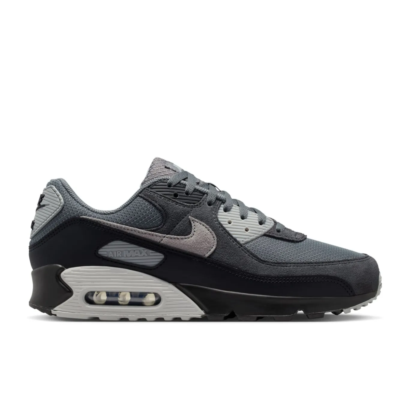 Nike Air Max 90 Sneakers Grijs Zwart Donkergrijs Lichtgrijs