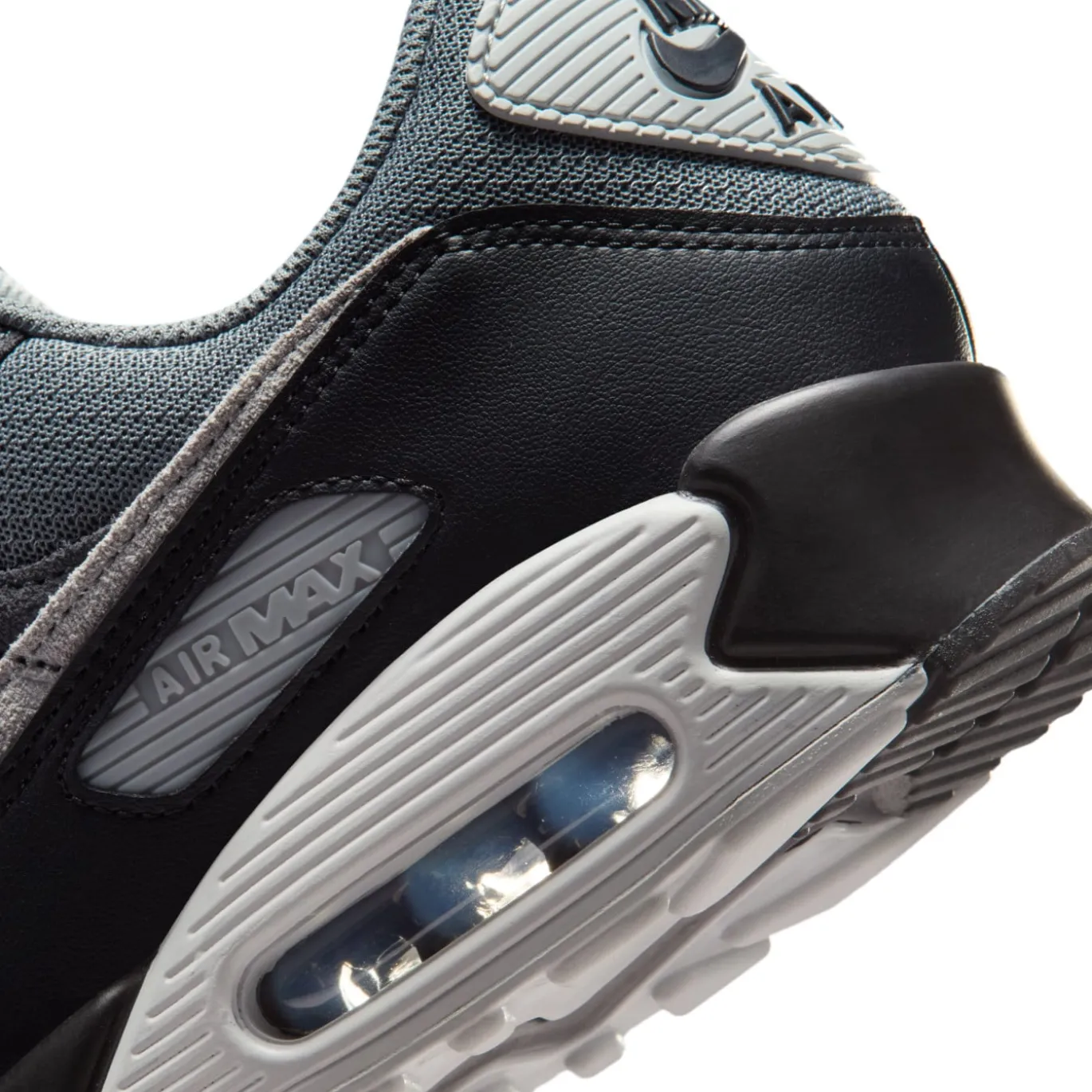 Nike Air Max 90 Sneakers Grijs Zwart Donkergrijs Lichtgrijs