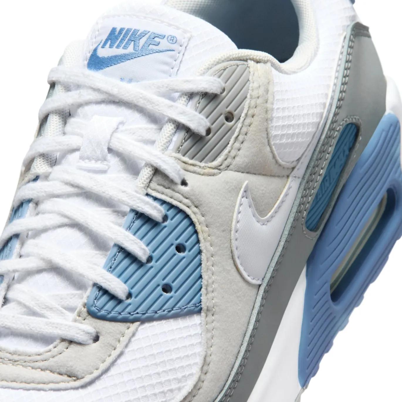 Nike Air Max 90 Sneakers Wit Grijs Lichtgrijs Blauw