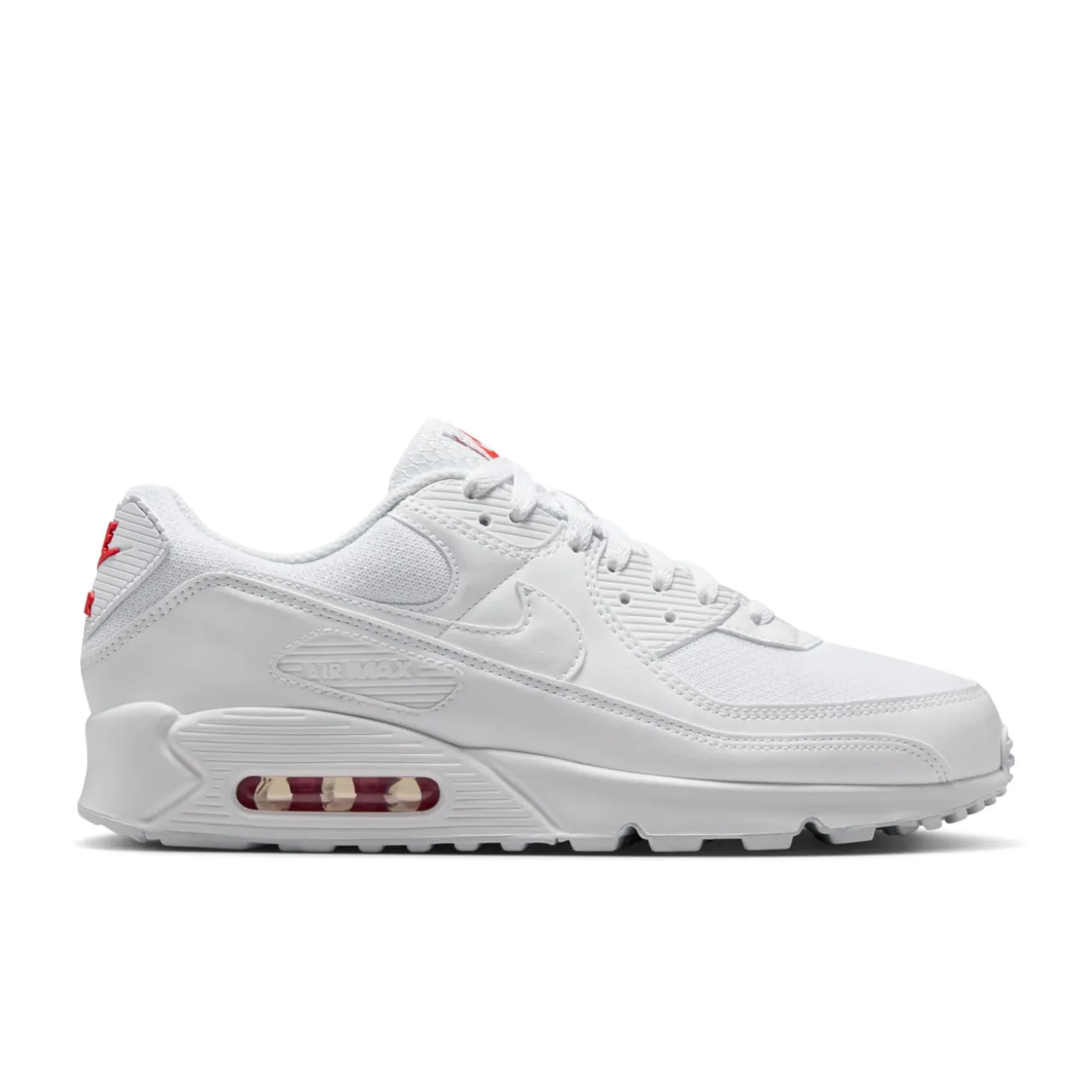 Nike Air Max 90 Sneakers Wit Wit Felrood