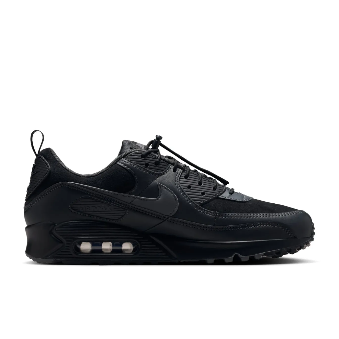 Nike Air Max 90 Sneakers Zwart Antraciet Donkergrijs Zilvergrijs