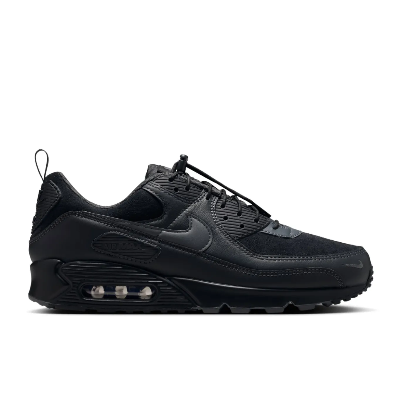 Nike Air Max 90 Sneakers Zwart Antraciet Donkergrijs Zilvergrijs