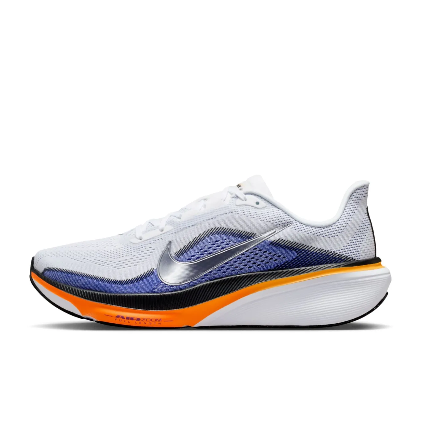 Nike Air Zoom Pegasus 42 Hardloopschoenen Wit Zilver Oranje Donkerpaars