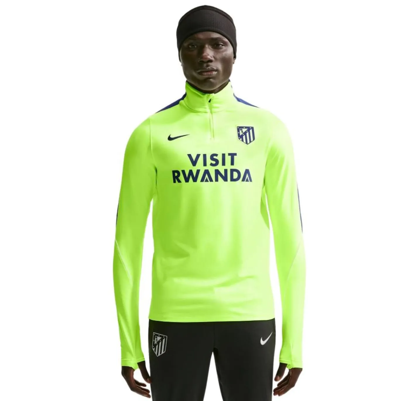Nike Atletico Madrid Strike Trainingspak 1/4-Zip 2026-2027 Neongroen Zwart Donkerblauw Wit