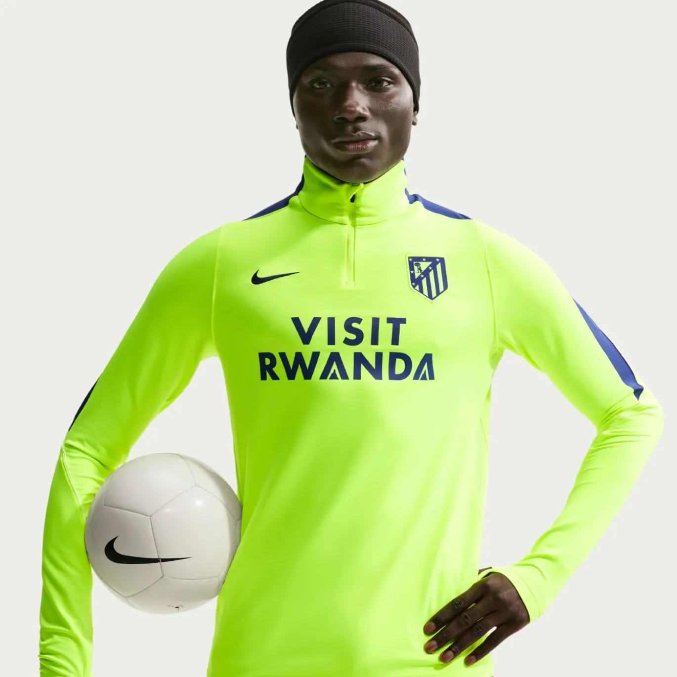 Nike Atletico Madrid Strike Trainingspak 1/4-Zip 2026-2027 Neongroen Zwart Donkerblauw Wit
