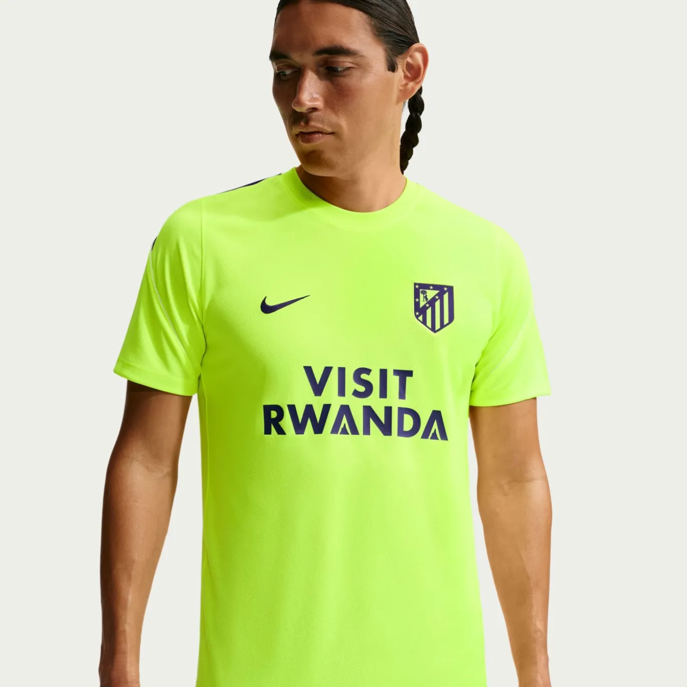 Nike Atletico Madrid Strike Trainingsshirt 2026-2027 Neongroen Donkerblauw