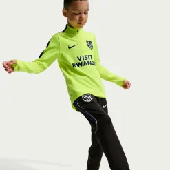 Nike Atletico Madrid Strike Trainingspak 1/4-Zip 2026-2027 Kids Neongroen Zwart Donkerblauw Wit