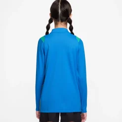 Nike Brazilië Academy Pro Trainingstrui 1/4-Zip 2026-2028 Kids Blauw Geel Mintgroen