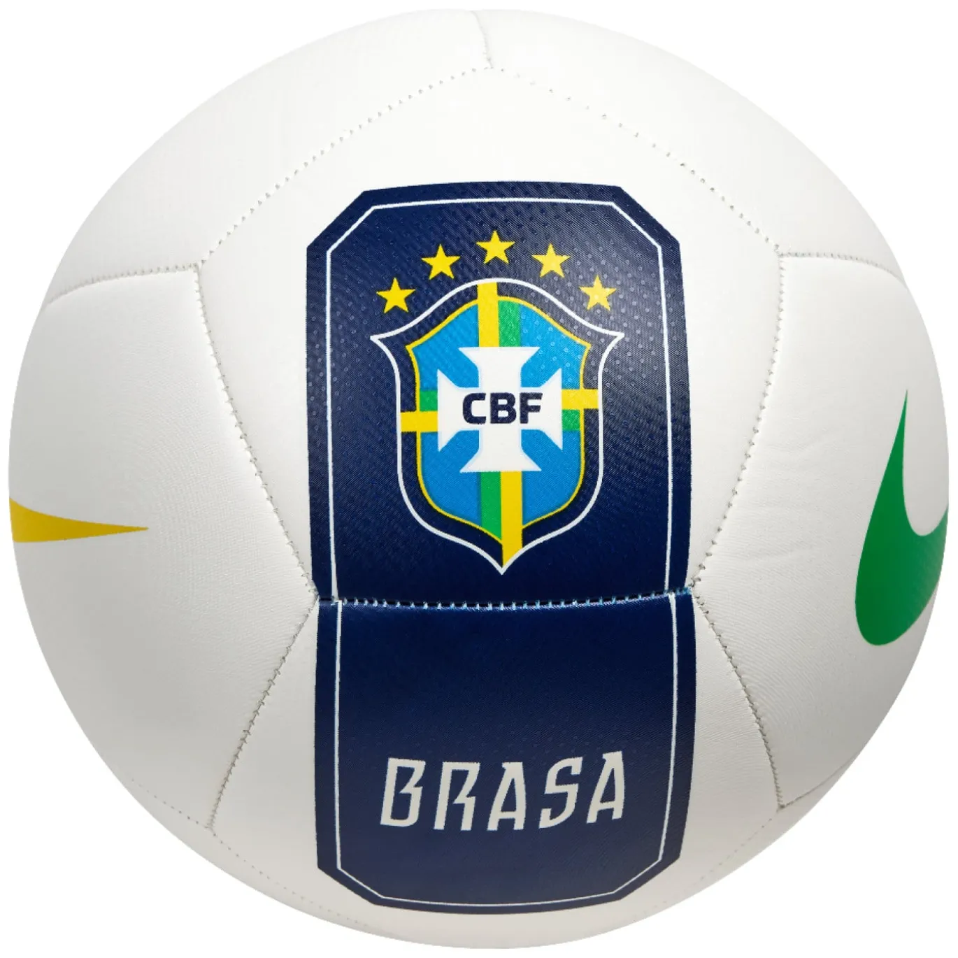 Nike Brazilië Pitch Voetbal Maat 5 2026-2028 Wit Donkerblauw Geel Groen