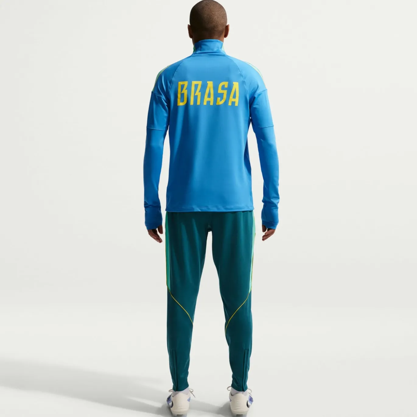 Nike Brazilië Strike Trainingstrui 1/4-Zip 2026-2028 Blauw Geel Mintgroen