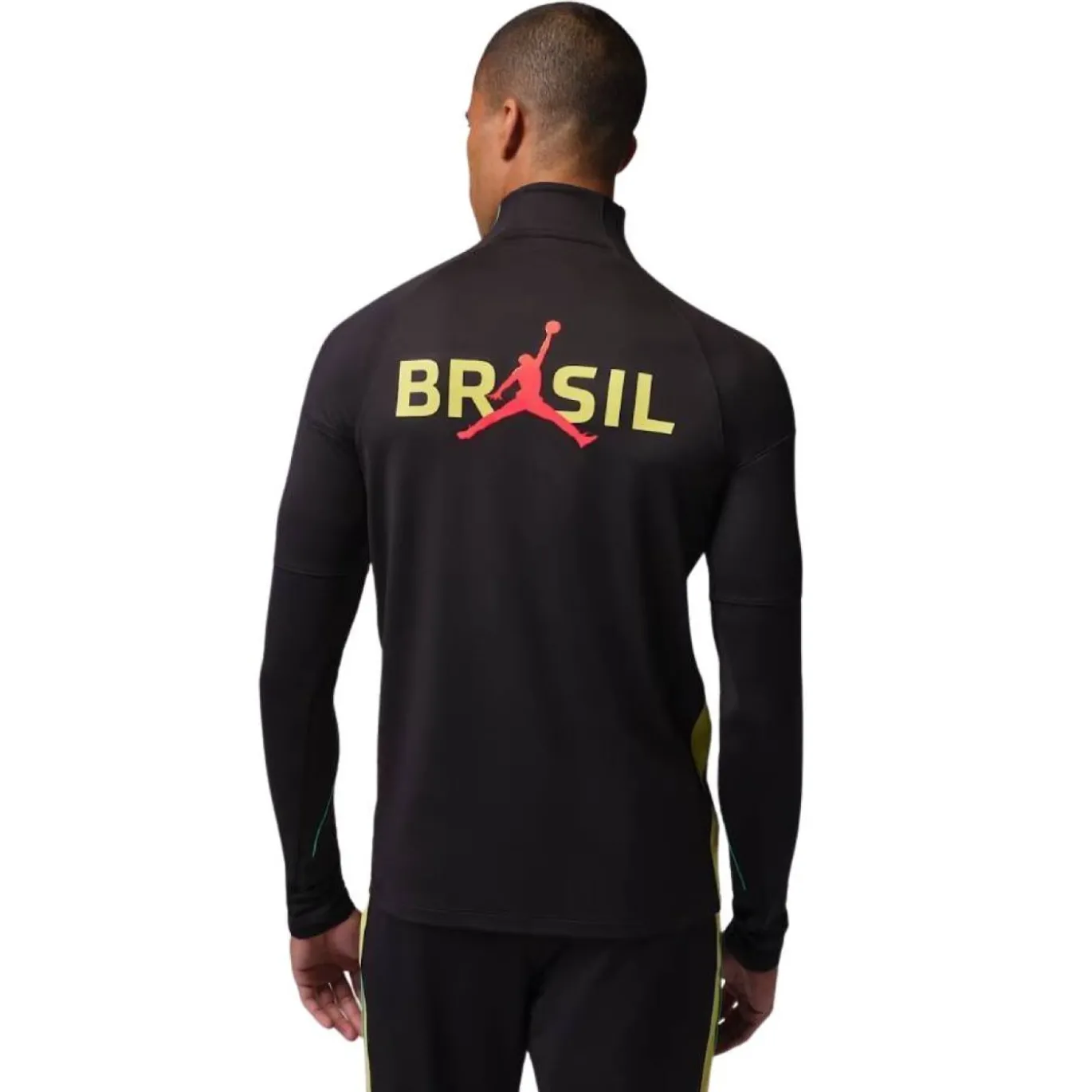 Nike Brazilië x Jordan Strike Trainingstrui 1/4-Zip 2026-2028 Zwart Geel Rood