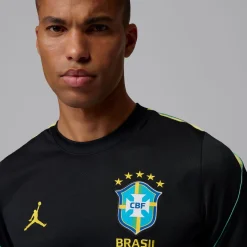Nike Brazilië x Jordan Strike Trainingsshirt 2026-2028 Zwart Geel Groen Blauw