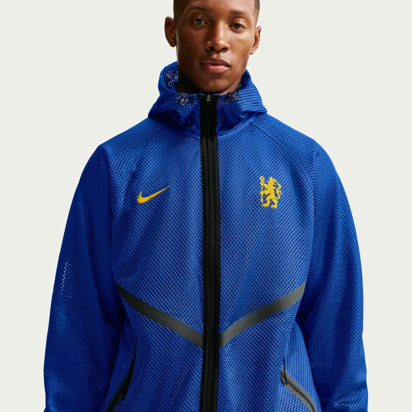 Nike Chelsea Anthem Trainingsjack KMC 2026-2027 Blauw Zwart Goudgeel