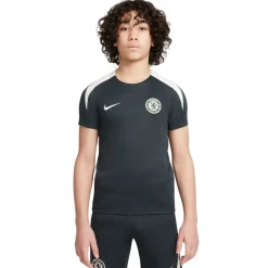 Nike Chelsea Strike Trainingsshirt 2025-2026 Kids Donkergroen Wit