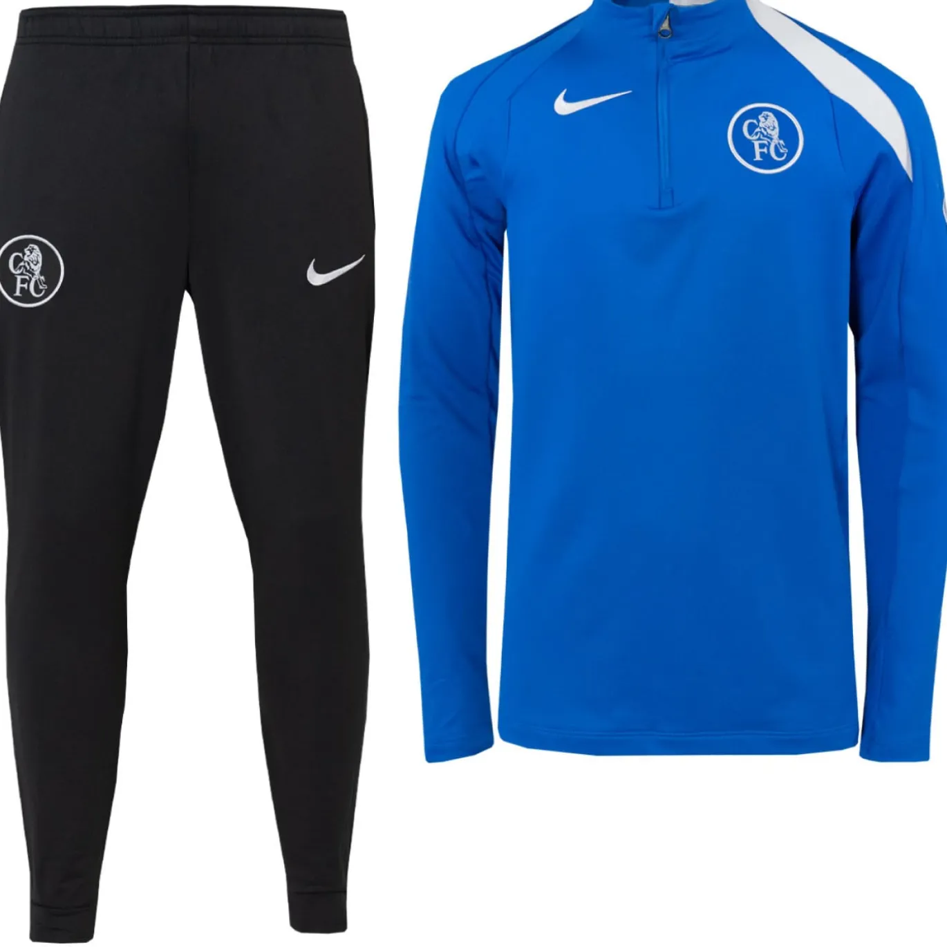 Nike Chelsea Strike Trainingspak 1/4-Zip 2025-2026 Kids Blauw Zwart