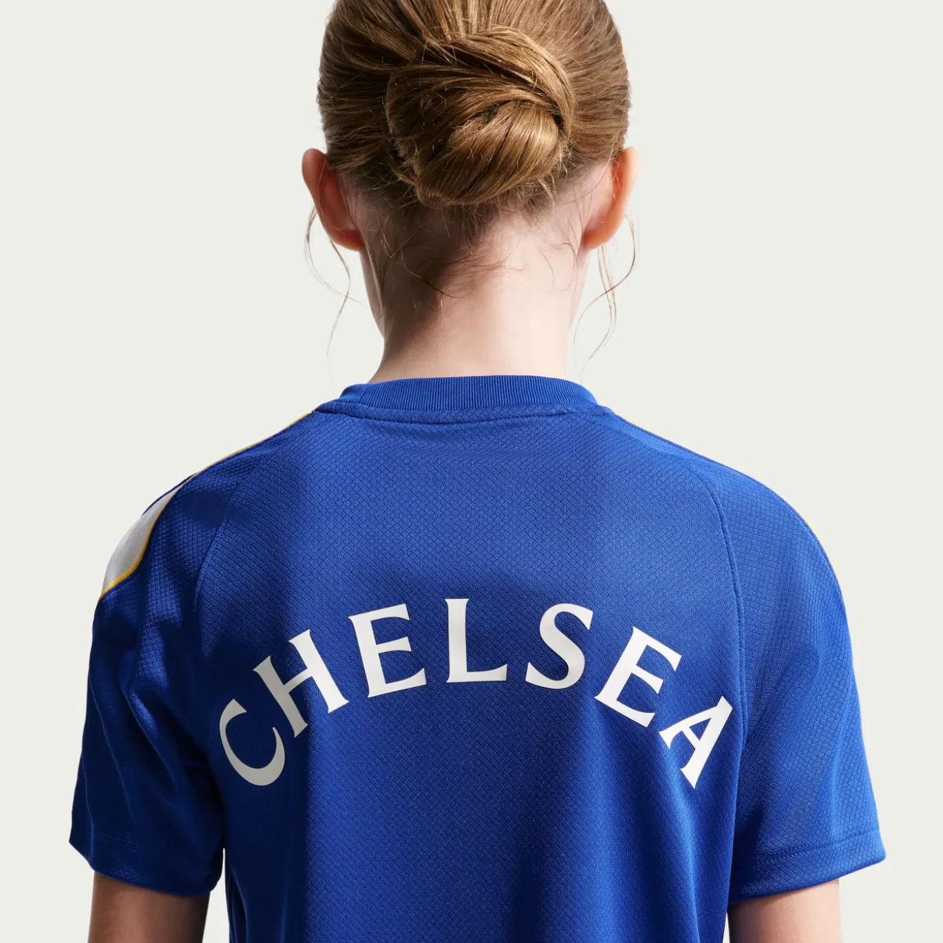 Nike Chelsea Strike Trainingsshirt 2026-2027 Kids Blauw Goudgeel Wit