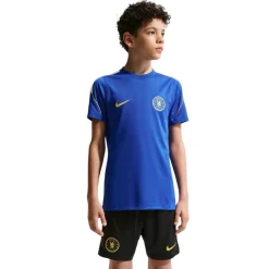 Nike Chelsea Strike Trainingsshirt 2026-2027 Kids Blauw Goudgeel Wit