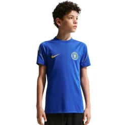 Nike Chelsea Strike Trainingsshirt 2026-2027 Kids Blauw Goudgeel Wit