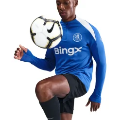 Nike Chelsea Strike Trainingstrui 1/4-Zip 2025-2026 Blauw Wit