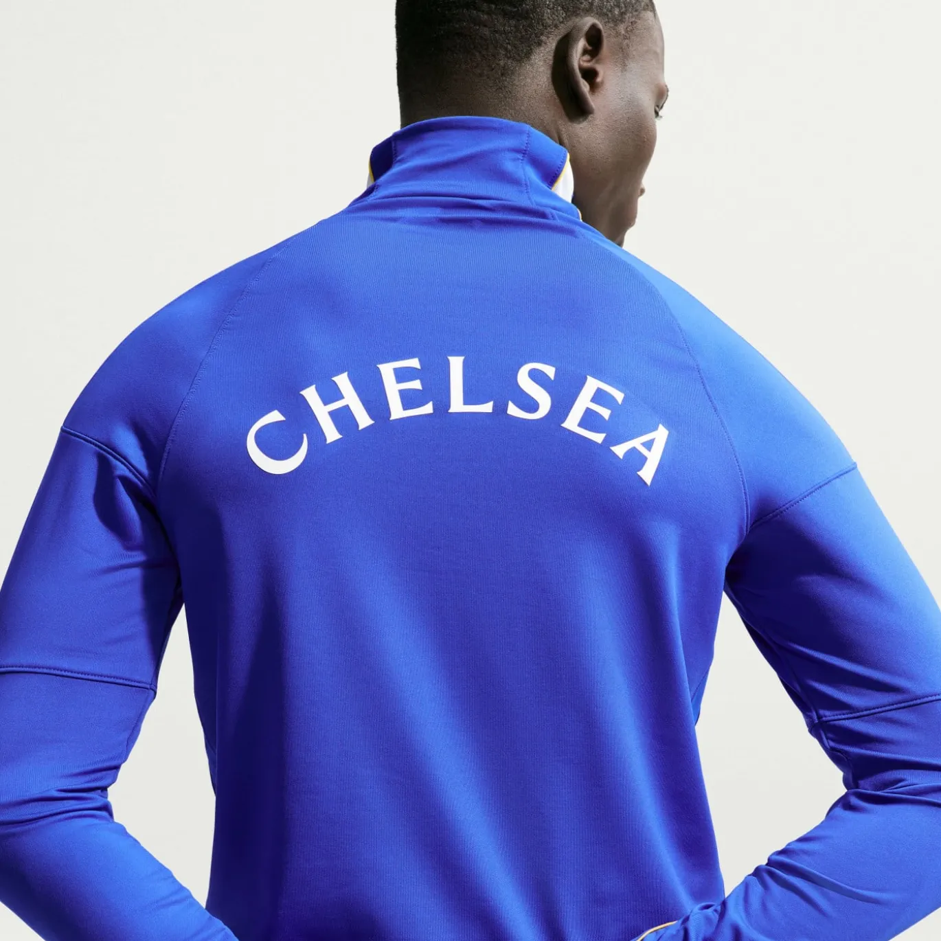 Nike Chelsea Strike Trainingstrui 1/4-Zip 2026-2027 Blauw Goudgeel Wit