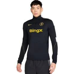 Nike Chelsea Strike Trainingstrui 1/4-Zip 2026-2027 Donkerblauw Wit Goudgeel