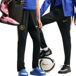 Nike Chelsea Strike Trainingsbroek 2026-2027 Kids Donkerblauw Wit Goudgeel