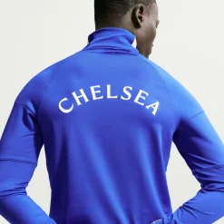 Nike Chelsea Strike Trainingspak 1/4-Zip 2026-2027 Blauw Donkerblauw Goudgeel