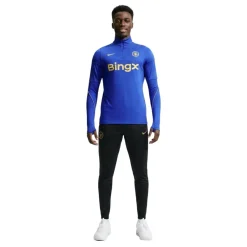 Nike Chelsea Strike Trainingspak 1/4-Zip 2026-2027 Blauw Donkerblauw Goudgeel