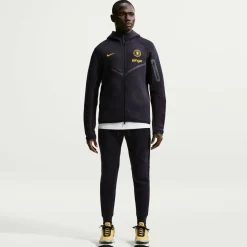 Nike Chelsea Tech Fleece Vest 2026-2027 Zwart Goudgeel