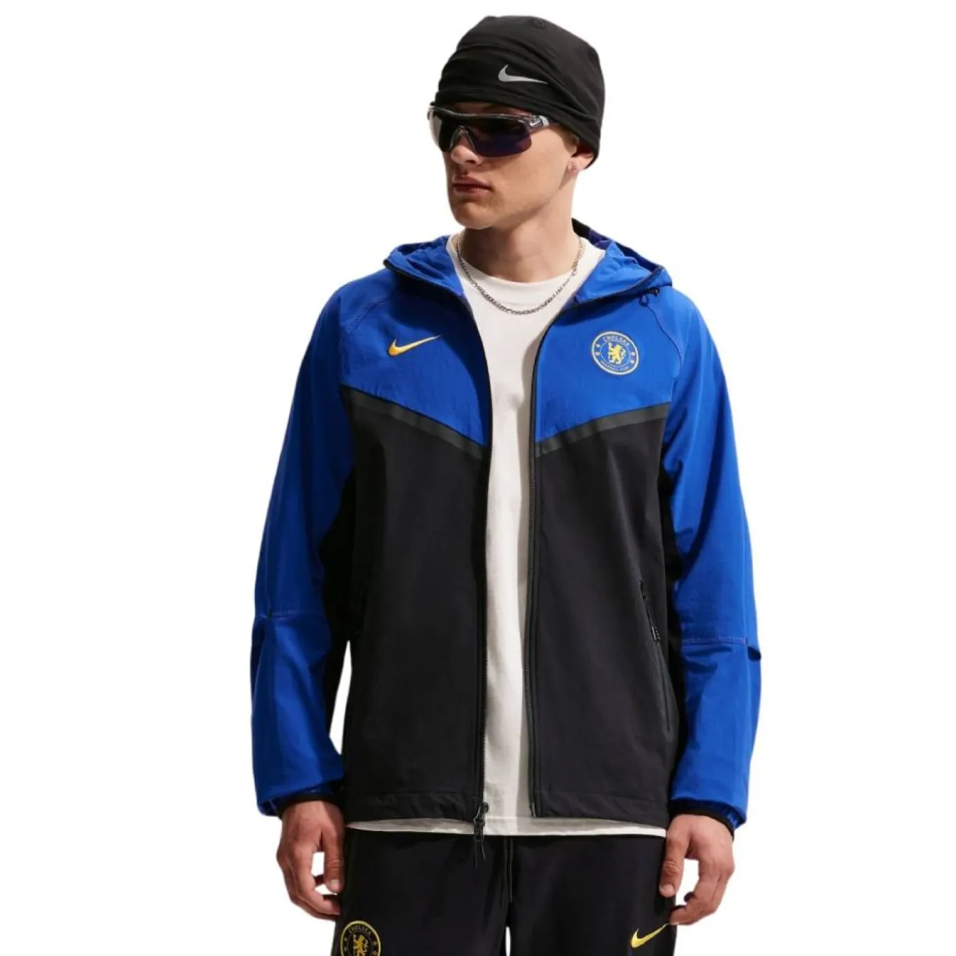Nike Chelsea Tech Woven Jack Blauw Donkerblauw Goudgeel