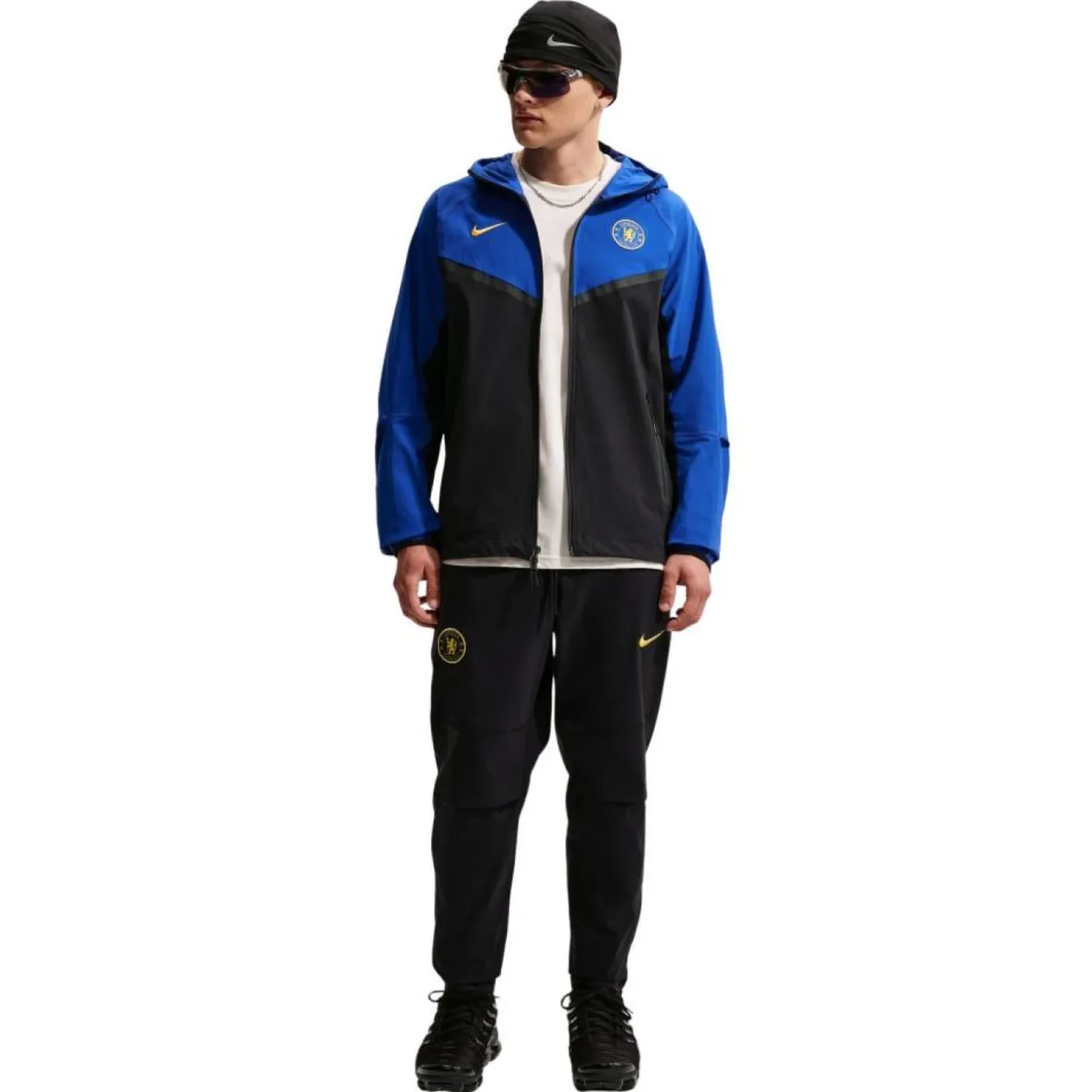 Nike Chelsea Tech Woven Jack Blauw Donkerblauw Goudgeel
