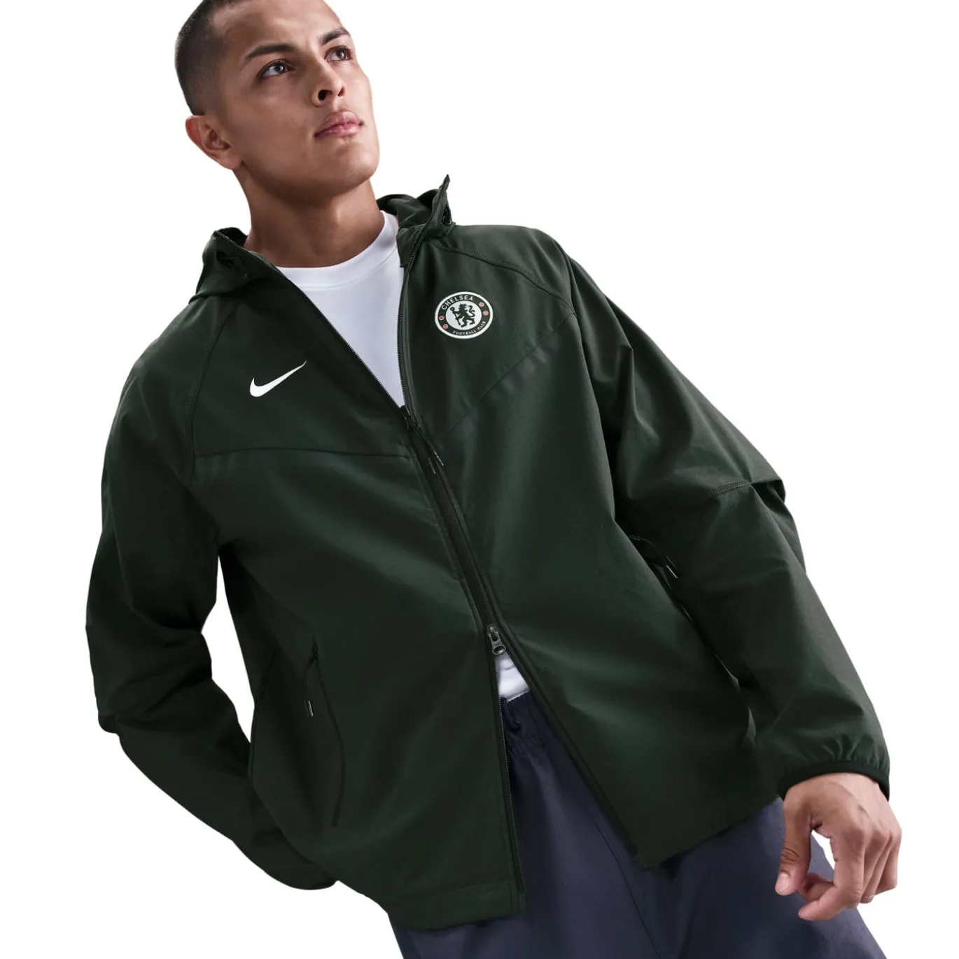 Nike Chelsea Tech Woven Trainingspak Full-Zip 2025-2026 Donkergroen