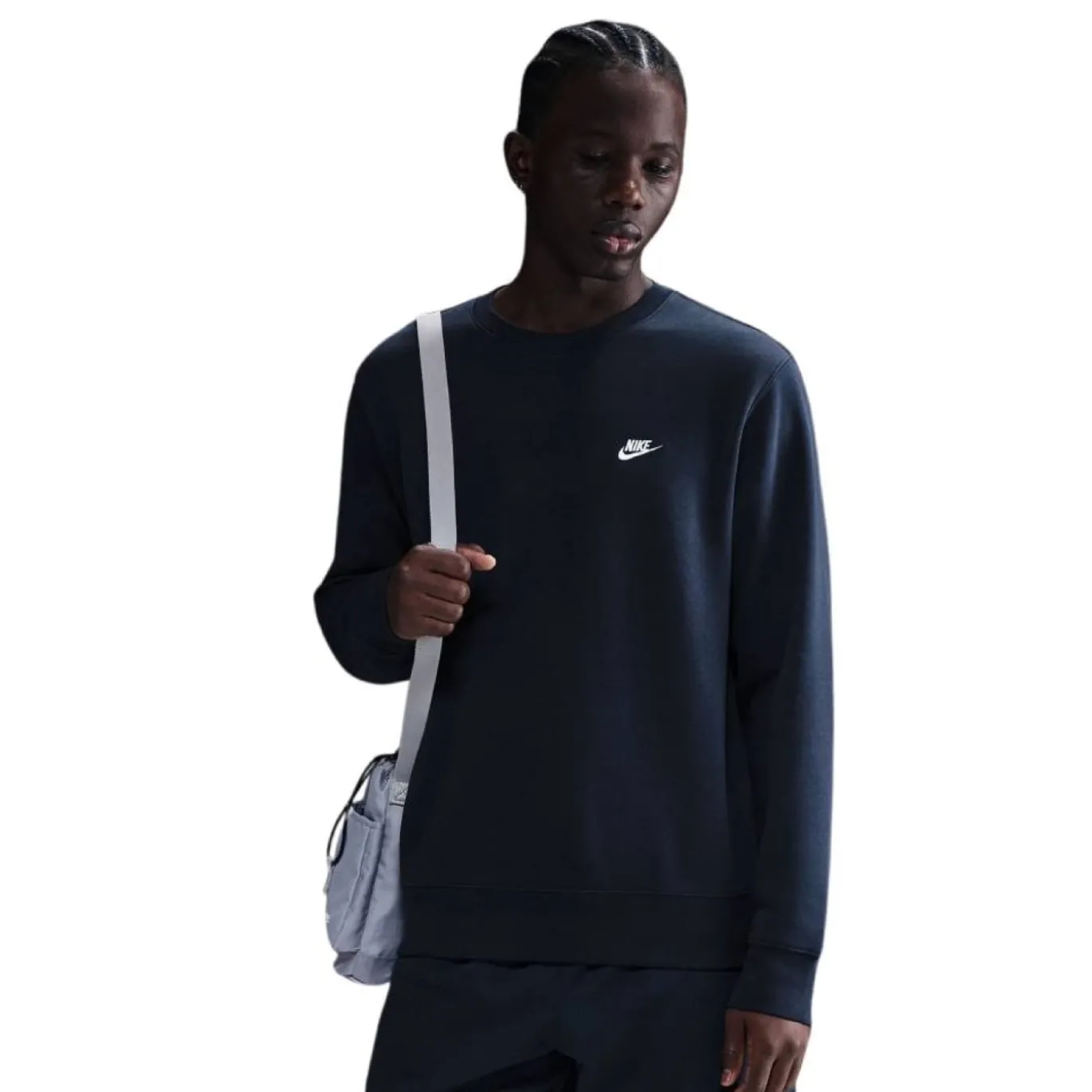 Nike Club Crew Sweater Donkerblauw Wit