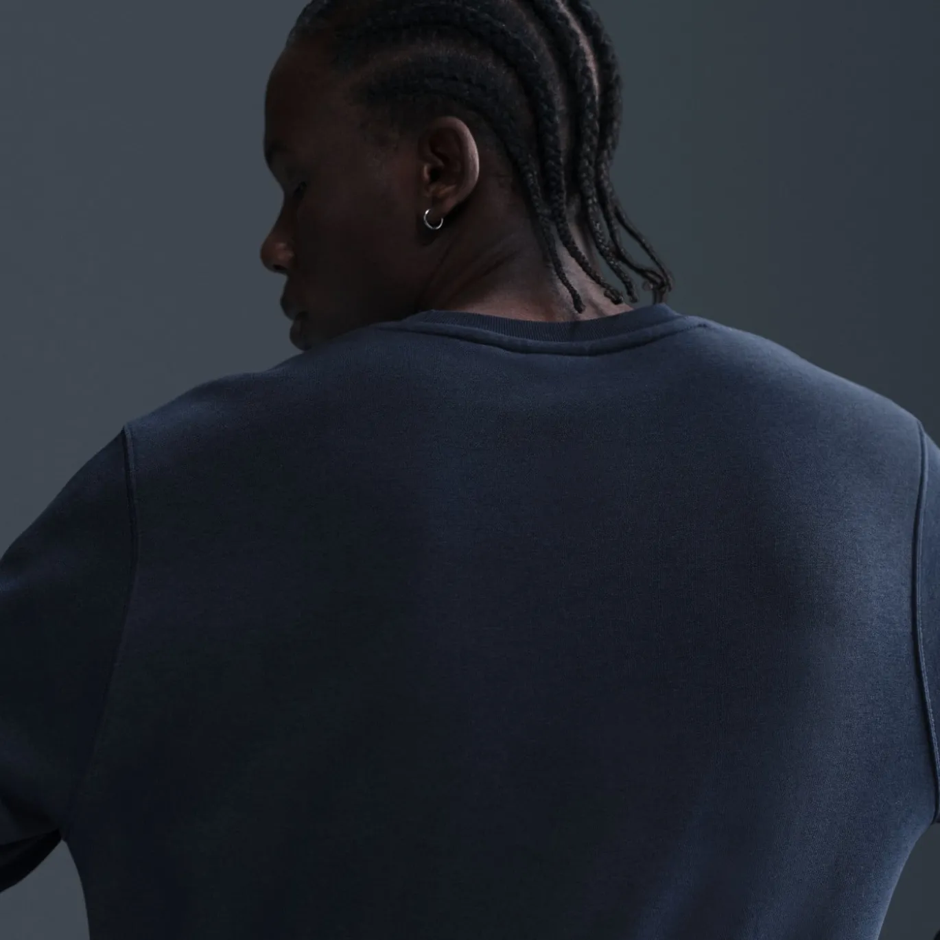 Nike Club Crew Sweater Donkerblauw Wit