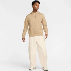 Nike Club Fleece Hoodie Beige Wit