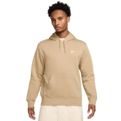 Nike Club Fleece Hoodie Beige Wit
