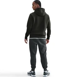 Nike Club Fleece Hoodie Donkergroen Wit